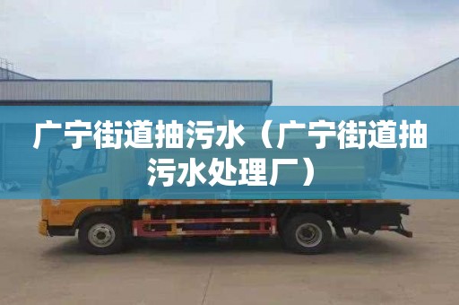 广宁街道抽污水（广宁街道抽污水处理厂）