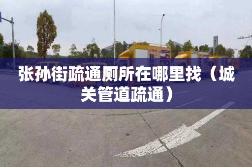 张孙街疏通厕所在哪里找（城关管道疏通）