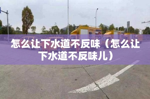 怎么让下水道不反味（怎么让下水道不反味儿）