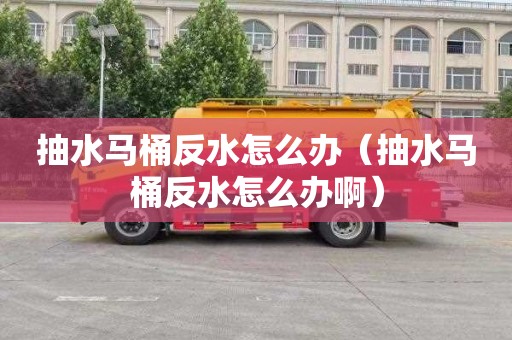 抽水马桶反水怎么办（抽水马桶反水怎么办啊）