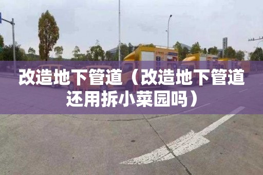 改造地下管道（改造地下管道还用拆小菜园吗）