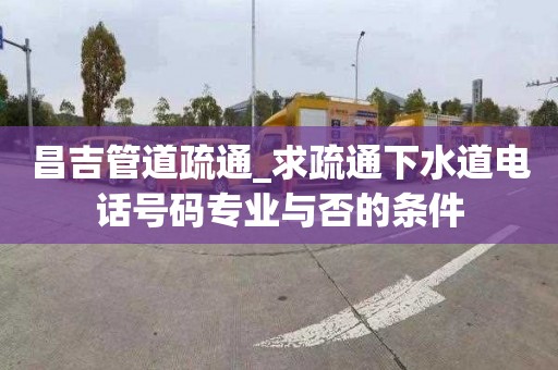 昌吉管道疏通_求疏通下水道电话号码专业与否的条件