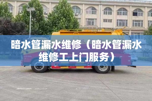 暗水管漏水维修（暗水管漏水维修工上门服务）