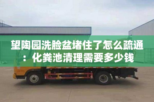 望陶园洗脸盆堵住了怎么疏通：化粪池清理需要多少钱