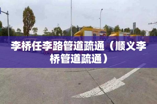 李桥任李路管道疏通（顺义李桥管道疏通）