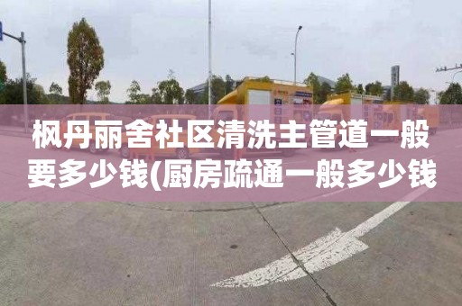 枫丹丽舍社区清洗主管道一般要多少钱(厨房疏通一般多少钱)