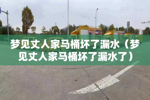 梦见丈人家马桶坏了漏水（梦见丈人家马桶坏了漏水了）