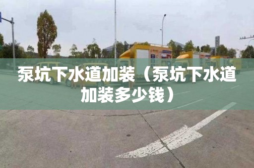 泵坑下水道加装（泵坑下水道加装多少钱）