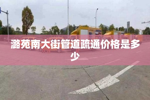 潞苑南大街管道疏通价格是多少