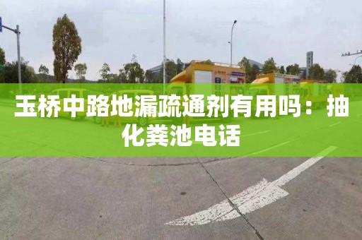 玉桥中路地漏疏通剂有用吗：抽化粪池电话