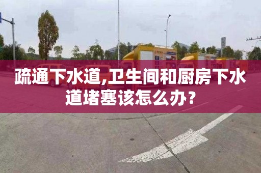 疏通下水道,卫生间和厨房下水道堵塞该怎么办？