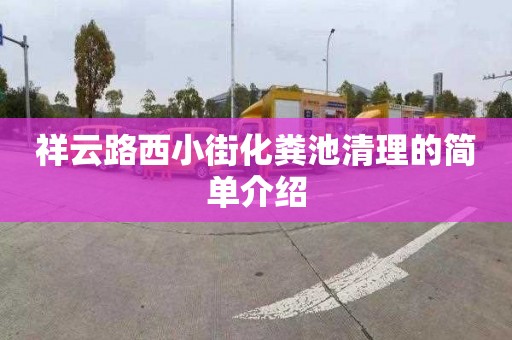 祥云路西小街化粪池清理的简单介绍