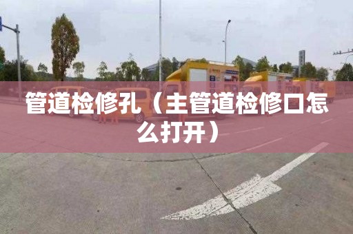 管道检修孔（主管道检修口怎么打开）