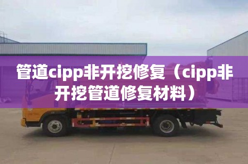 管道cipp非开挖修复（cipp非开挖管道修复材料）