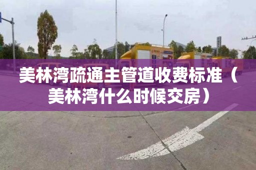 美林湾疏通主管道收费标准（美林湾什么时候交房）