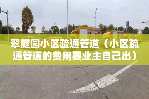 翠庭园小区疏通管道（小区疏通管道的费用要业主自己出）