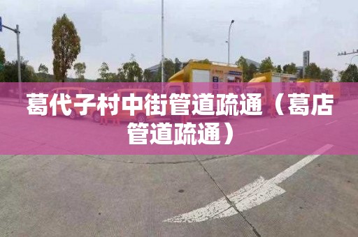 葛代子村中街管道疏通（葛店管道疏通）