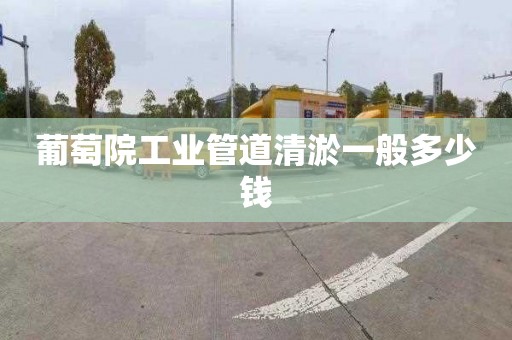 葡萄院工业管道清淤一般多少钱