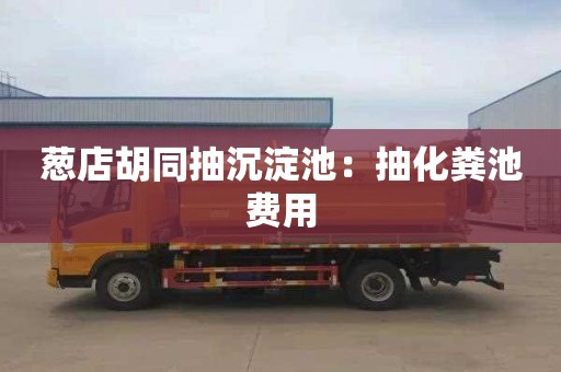 葱店胡同抽沉淀池：抽化粪池费用