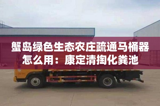 蟹岛绿色生态农庄疏通马桶器怎么用：康定清掏化粪池