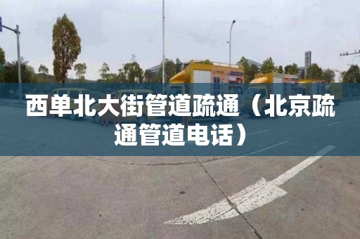 西单北大街管道疏通（北京疏通管道电话）