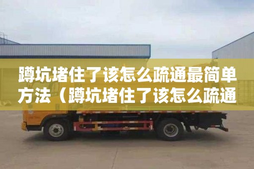 蹲坑堵住了该怎么疏通最简单方法（蹲坑堵住了该怎么疏通最简单方法图解）