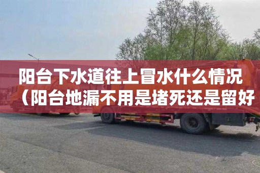 阳台下水道往上冒水什么情况（阳台地漏不用是堵死还是留好）