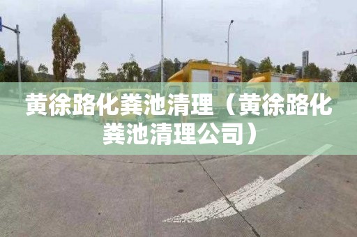 黄徐路化粪池清理（黄徐路化粪池清理公司）