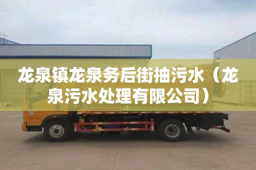 龙泉镇龙泉务后街抽污水（龙泉污水处理有限公司）