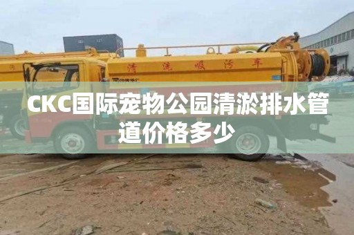 CKC国际宠物公园清淤排水管道价格多少