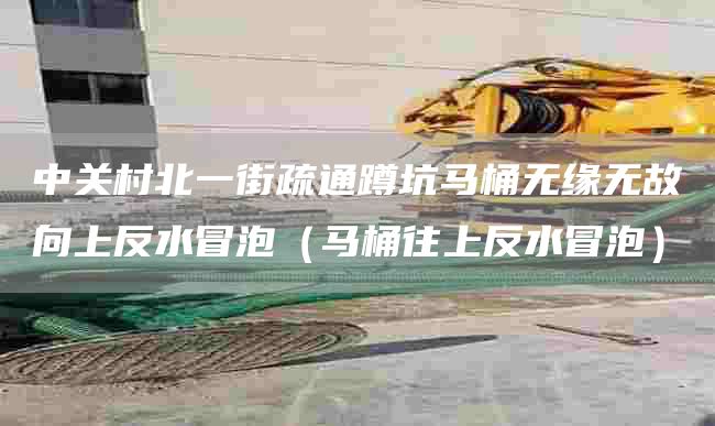 中关村北一街疏通蹲坑马桶无缘无故向上反水冒泡（马桶往上反水冒泡）