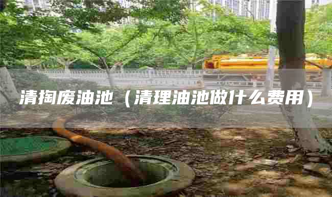 清掏废油池（清理油池做什么费用）
