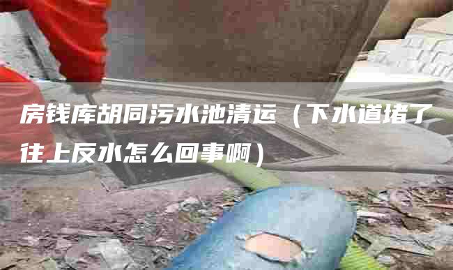 房钱库胡同污水池清运（下水道堵了往上反水怎么回事啊）