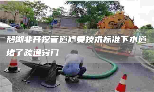 鹅湖非开挖管道修复技术标准下水道堵了疏通窍门