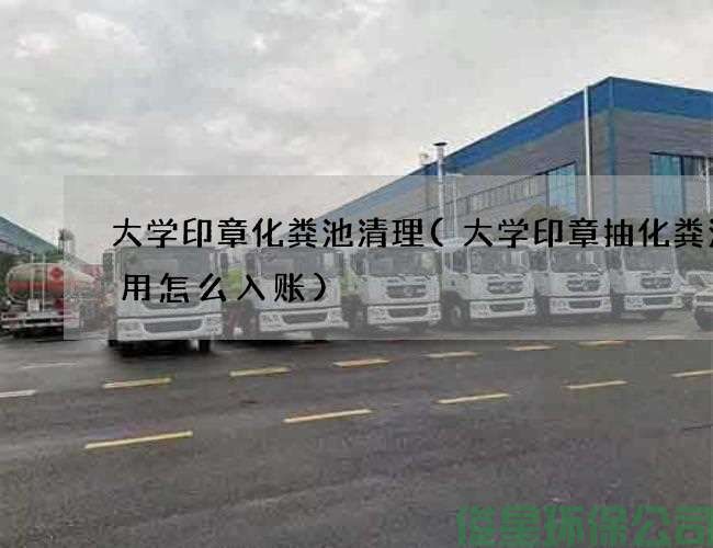 大学印章化粪池清理(大学印章抽化粪池费用怎么入账)