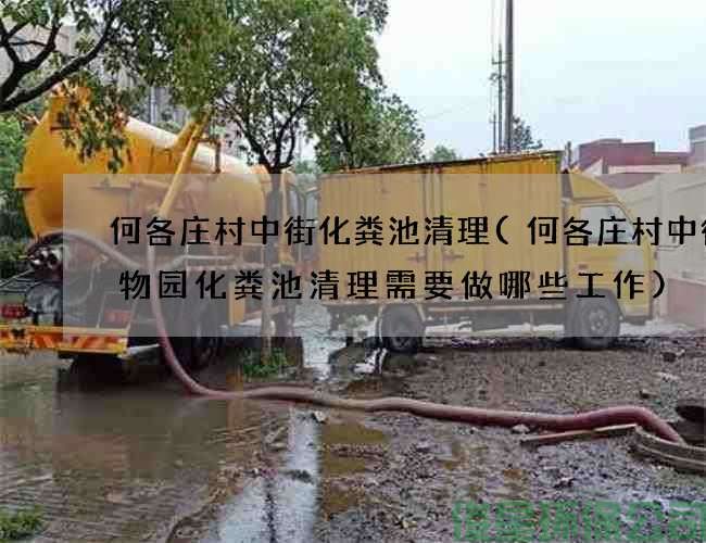 何各庄村中街化粪池清理(何各庄村中街动物园化粪池清理需要做哪些工作)