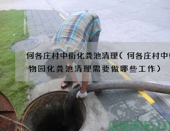 何各庄村中街化粪池清理(何各庄村中街动物园化粪池清理需要做哪些工作)