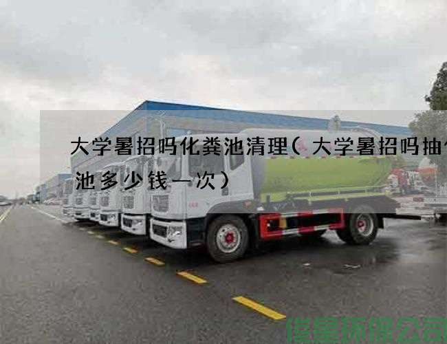 大学暑招吗化粪池清理(大学暑招吗抽化粪池多少钱一次)