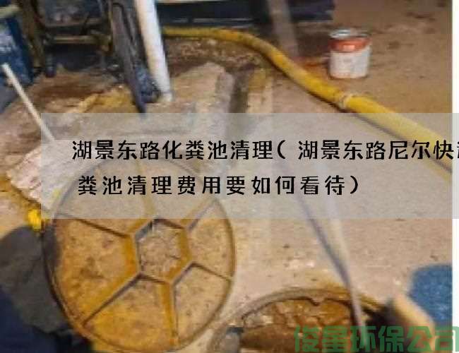 湖景东路化粪池清理(湖景东路尼尔快递化粪池清理费用要如何看待)