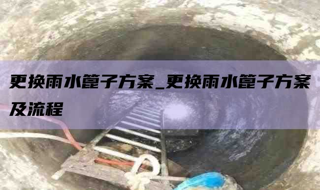 更换雨水篦子方案_更换雨水篦子方案及流程